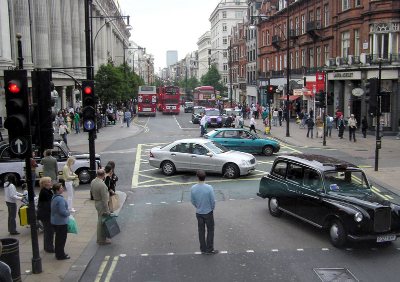 Oxford Street, from the top deck of a bus